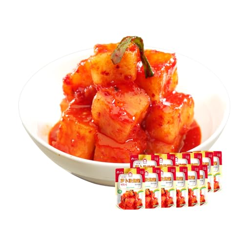 【三口一品】 カクテキ 415g 【秘伝ヤンニョム 無添加 発酵 本場の味 乳酸菌】 ご飯がすすむ 焼肉 おつまみ キムチ 白大根 キムチ きむち 爽やか 消化促進 美味しい 漬物 伝統 冷蔵便 贈り物 ギフト 母の日 (12袋)