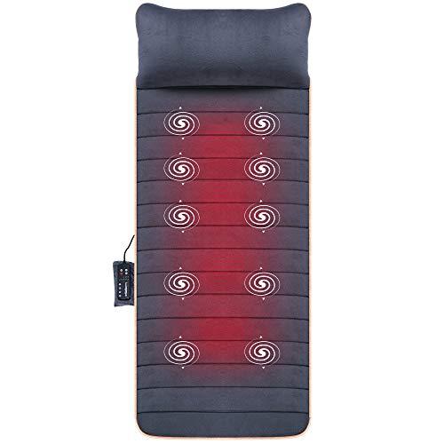 Medisana MM 825 Massagematte elektrisch, Ganzkörper, 5 Programme, 4 Massagezonen, Wärmefunktion, Massageauflage mit Fleece-Bezug, Massageliege mit 2 Intensitäten für Rücken, Nacken und Kopf 2 Snailax Massagematte mit Wärmefunktion - Massageauflage 10 Vibrationsmotoren und 4 Therapieheizkissen, elektrisches Ganzkörpermassagegerät, Massagematten mit umschaltbarer Wärmefunktion