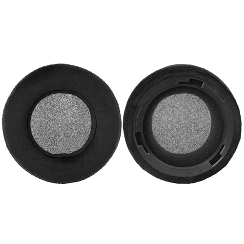 Almohadillas de repuesto Geekria Comfort Velour compatibles con auriculares Corsair Virtuoso PRO con cable (CA-9011370-NA), cojínes para oídos (Negro) miniatura 3