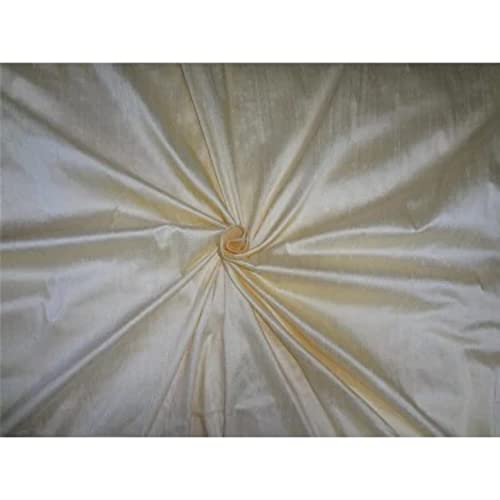 Soie Dupion indien jaune pastel tissu au mètre de 137cm