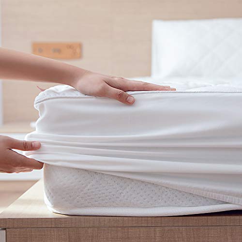 VINGO Wasserdichter Matratzenschoner - atmungsaktive Matratzenauflage, Wasserdichter Matratzenschoner?Matratzenschutz ohne Knistern, 100x 200 cm