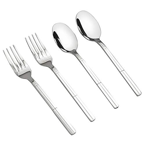 Eudokky Dessert Forks, Dessert Spoons Set, 12 Pieces Stainless Steel Spoons Forks Set