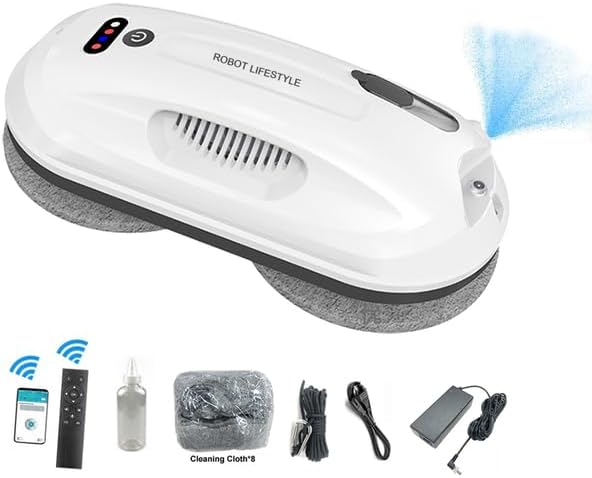 Water Spray Window Cleaner Robot АРР Remote Control Anti Falling Robotic Vacuum Cleaners Smart Glass Washer for Big Windowss (2888 Ро|апԀ)