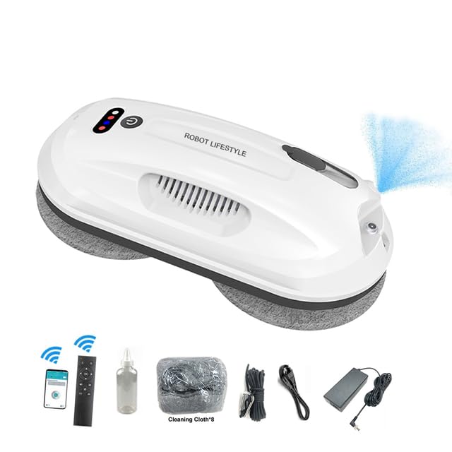 Water Spray Window Cleaner Robot АРР Remote Control Anti Falling Robotic Vacuum Cleaners Smart Glass Washer for Big Windowss (2888 Ро|апԀ)