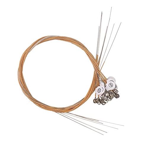 Mxfans 16x Lyre Harp Metal String Set for 16-String Lyre Replacement Accessory Cover
