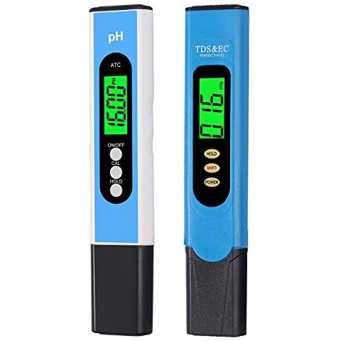 CAMWAY TDS Meter and PH Meter Tester Pen, Digital TDS/EC/Temp PH Meter Water Purity Tester Pen, LCD PPM Water Tester for Swimming Pool Aquarium Food, etc Cover
