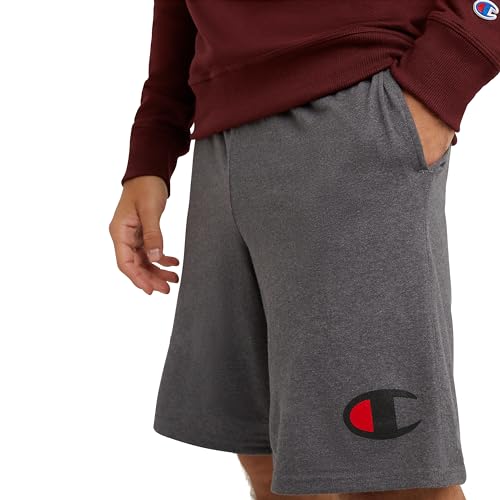 Image of Champion Men Graphic Lounge Short,Standard Fit,7 inch Inseam,Script Logo,Lightweight 100% Cotton Jersy,Available Regular,Big,Tall