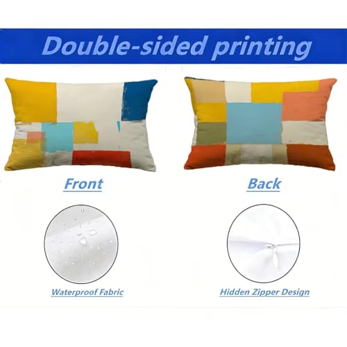 Housses coussin jardin 60x80 imperméable textile extérieur lin