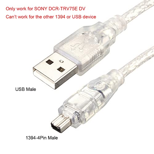 NFHK USB Male to Firewire IEEE 1394 4Pin Male iLink Adapter Cord Cable for DCR-TRV75E DV 1m USB Firewire Cable - Image 3