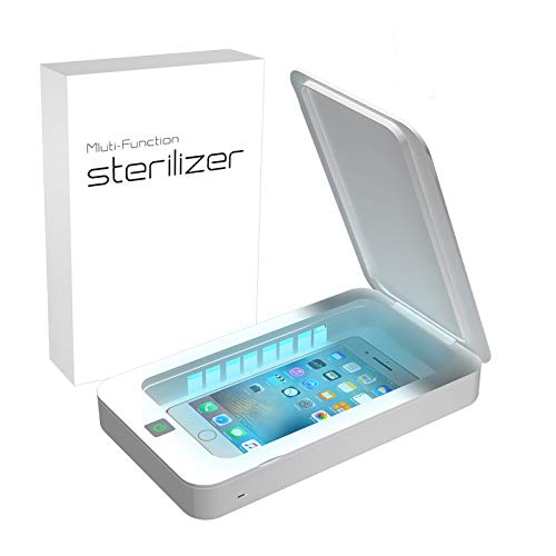 Portable UV Cell Phone Sanitizer with USB Charger – Multi-Use UV Light Disinfection for Smartphone iPhone 6 6s 7s Plus Toothbrush Watches Jewelry – Aromatherapy Hub UV Sterilizer Cleaner Case (White) Portable UV Cell Phone Sanitizer with USB Charger – Multi-Use UV Light Disinfection for Smartphone iPhone 6 6s 7s Plus Toothbrush Watches Jewelry – Aromatherapy Hub UV Sterilizer Cleaner Case (White)