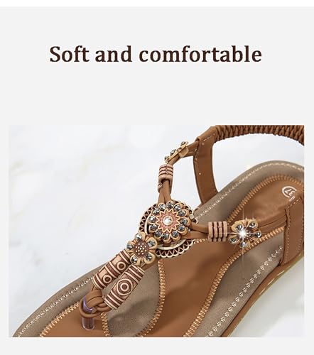 Sandals Women Dressy Flats Bohemian Flat Sandals for Women Comfortable Summer Casual Flip Flops2