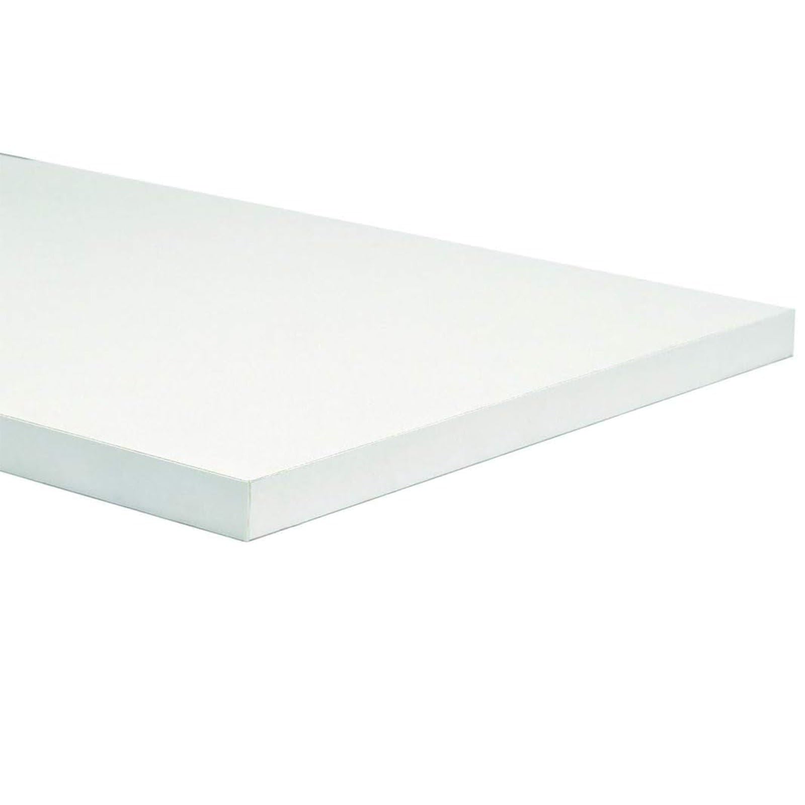 Decor Space Wooden Suspended Wall Shelf with Square Edge (White, 100 x 30 x 1.8 cm)