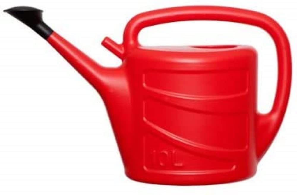 ACCURATE 10L Red Garden Watering Can – Lightweight Indoor & Outdoor Plant Waterer with Detachable Sprinkler Rose Head – 10 Litre