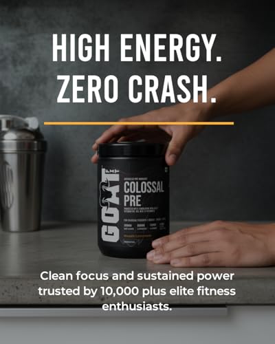 Image of GOAT Fit Colossal Pre | PreWorkout 200mg Caffeine 3.5g Beta-Alanine 3g Citrulline 1.5g Arginine 1g Creatine with Himalayan Pink Salt (Pack of 6 + Shaker, Assorted)