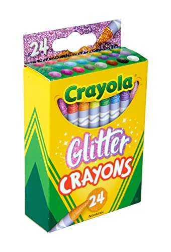 Crayola Glitter Crayons, Back to School Supplies, 24Count