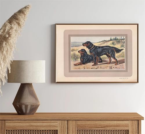 Impression sur toile race de chien rétro 50x70cm pour mur de maison