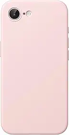 JETech Capa Silicone Líquido para iPhone 17e (2026) / iPhone 16e, Case Protetora de Corpo Inteiro com Toque Macio e Sedoso, Capinha Antirriscos com Forro de Microfibra (Rosa-pálido)