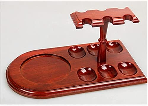 Wooden Tobaccos Pipe Stand Display Holder,Wood Tobaccos Pipe Rack,Tobaccos Pipe Stand,for Cigar Humidor Jar and Pipe,for 6 Smoking Pipes