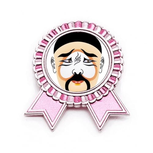 Broche tête d'opéra de Pékin Zhuihanxin rose, le cadeau poétique et coloré pour elle M