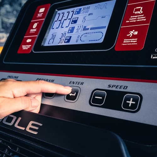 Sole Treadmill F63, Foldable Treadmills for Home Use, Bluetooth, Wide Speed Range, Treadmill Foldable, Treadmills with Incline, Home Exercise Treadmill (Sole F63) - Thumbnail 3