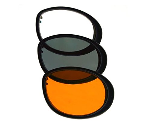 Bobster Cruiser 2 Goggles, Black Frame/3 Lenses (Smoked, Amber And Clear) #TOP6