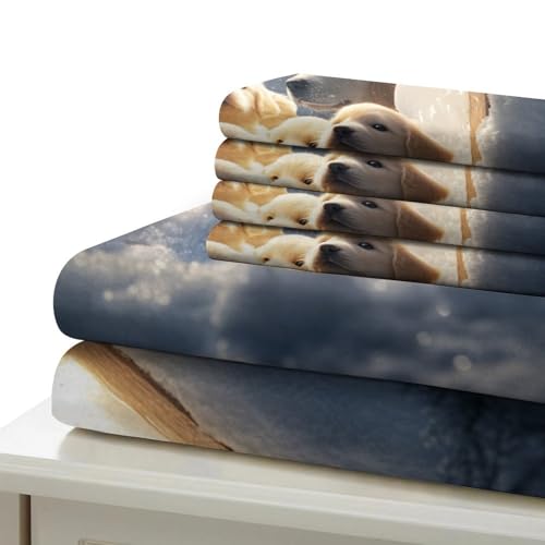 Housse de Couette Chiots Mignons 3D Imprimé en Microfibre Durable et Haute Définition - 7