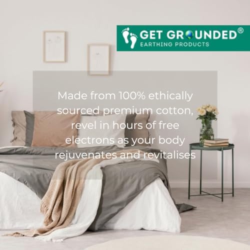 Get Grounded Grounding Sheet Silver Conductive Earthing Sheet For Grounding Uk Extra Length Size 280x90cm with UK Conductive Connection Cord Fits Grounding Bed Sheet For Better Sleep