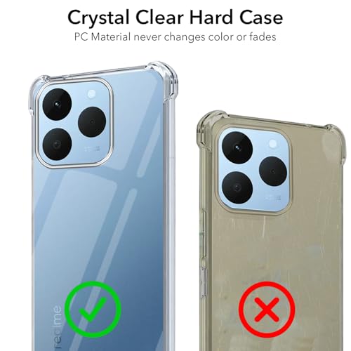 Image of Jkobi Shockproof Crystal-Clear Back Cover for Realme 15T | Realme Narzo 90 (Anti Yellow Case | Drop & Camera Protection | Hard Polycarbonate)