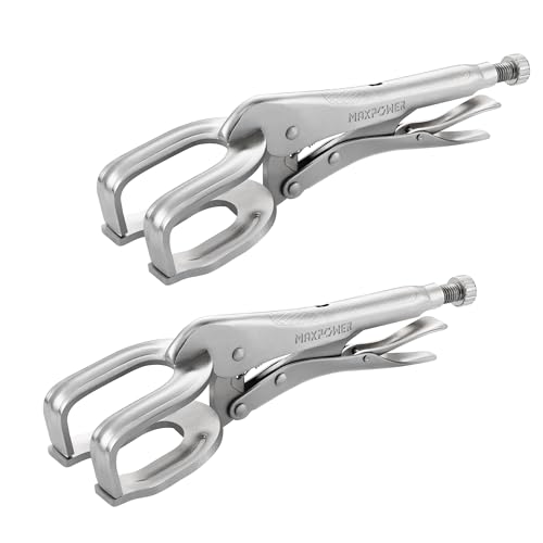 Image of MAXPOWER 10-inch Locking Pliers Welding Clamp, U-shaped Jaw Max Capacity Up to 3.54 inch, 2-Piece Locking Welding Clamps