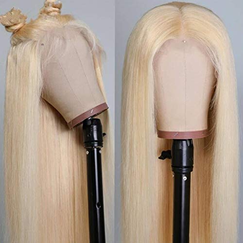 Blonde Lace Front Wig Real Human Hair 13x4 Frontal Wigs Pre Plucked with Baby Hair Long Straight 24 Inch 613 Lace Wigs for Women 150% Density Can be Dyed