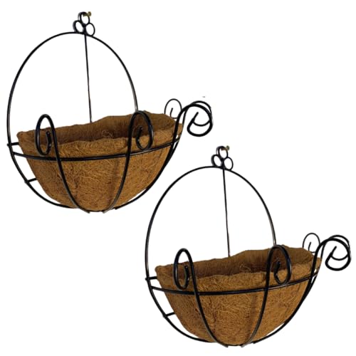 Vasos de Parede de Fibra de Coco de Plantas Meio Vaso (2, 25cm)