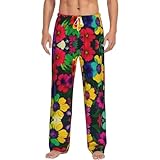Taille polyvalente : disponible dans une large gamme de tailles de S à 5XL, ce pantalon de pyjama pour homme imprimé fleurs arc-en-ciel est conçu pour s'adapter à une variété de types de corps, assurant un ajustement confortable et décontracté pour tout le monde