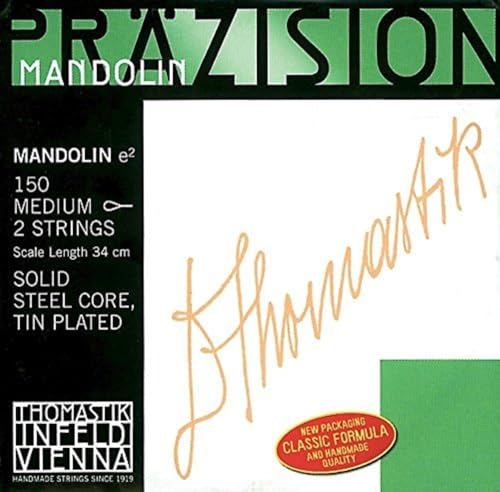 Thomastik single string E 150 strong (1 pair) tin-plated silver wire for mandolin precision set 154 strong