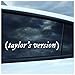in This car we Listen to Taylors Version car Stickers - Taylors Version Car Decals - Music Lover Bumper Stickers - 7.9 x 1.8 inches - White