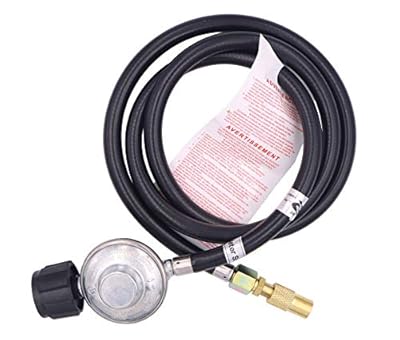 METER STAR Universal 5 Feet Hose QCC1 Low-Pressure Propane Regulator Adapter ONLY for 17" and 22" Blackstone Tabletop Camper Grill, Replacement Parts Connect to Large Propane Tank Cylinder