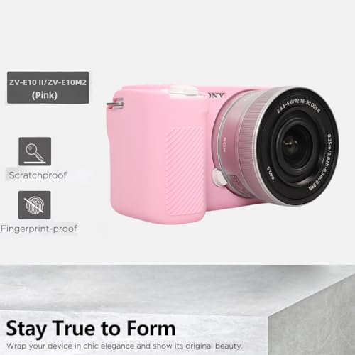 Funda de silicona para cámara Sony ZV-E10 II, rosa miniatura 4