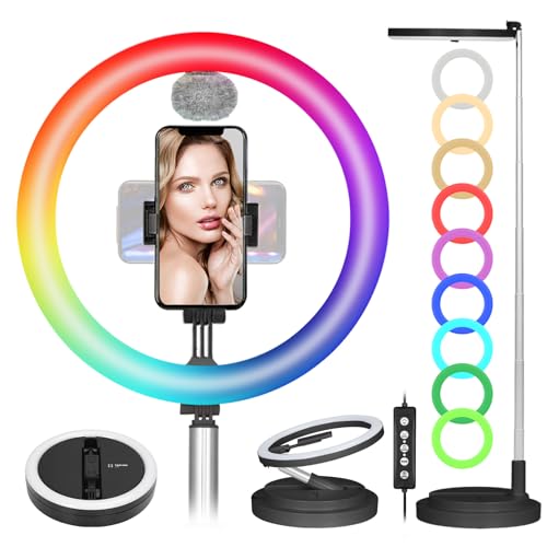 Anello Luce LED Con Supporto Per Telefono - Luce Da Tavolo Pieghevole Per Selfie, Live Streaming E Trucco - Foto 2