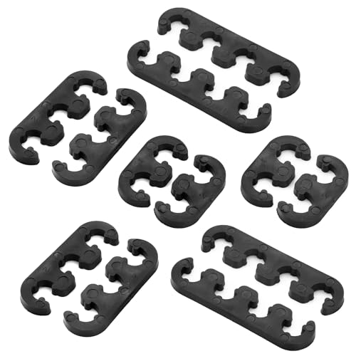B4B Bang 4 Buck BB-10205006 12 Pcs Spark Plug Wires Separator Divider Kit Ignition Wire Separators Holder Black Wire Loom thumb #1