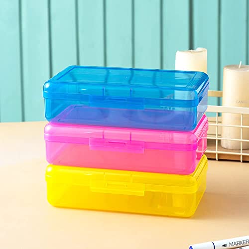 Confezione da 6 astucci in plastica con coperchio