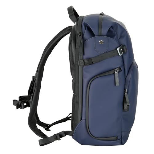 Image of VANGUARD VEO Lite B25L Camera & Everyday Backpack (Navy) - Fits Full-Frame Camera with 70-200mm Attached + 3-4 Lenses, 16 inch Laptop Storage, 3-Way Access, Convertible Daypack Design