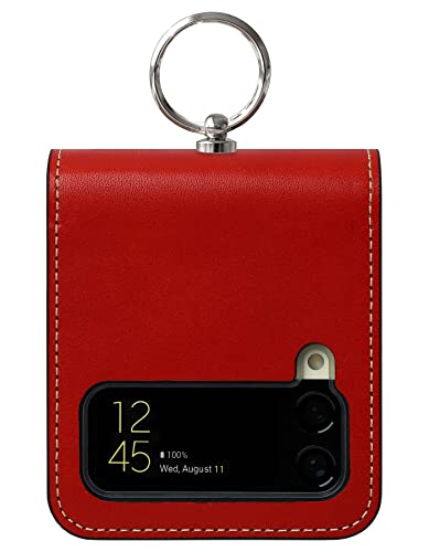 �y�����O�t���z Galaxy Z Flip4 5G �P�[�X �Ȗ؃��U�[ Samsung �T���\�� �蒠�^ �J�o�[ ������� �X�}�z�P�[�X �w�ʕی� �S�ʕی� �}�O�l�b�g�s�g�p �X�g���b�v�z�[���t�� �M�����N�V�[ zflip4�p�P�[�X SC-54C SCG1