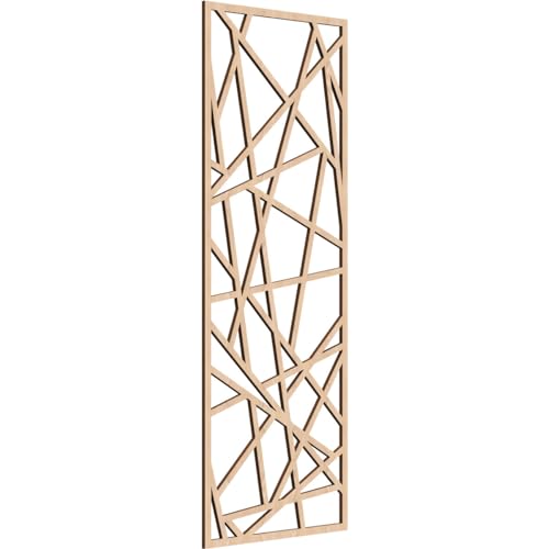 Image of Conway Decorative Pierced Fretwork Wood Wall Panels, 23 3 /8 inchW x 59 3 /8 inchH x 3 /8 inchT, Red Oak