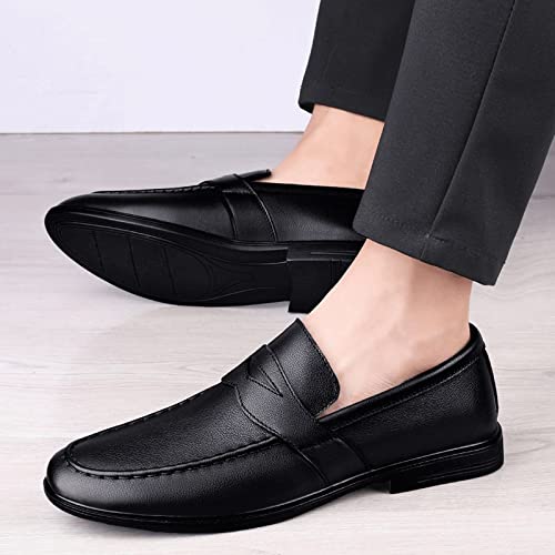 Mocasines cómodos de hombre para caminar sin dolor en cuero suave de primavera verano 4