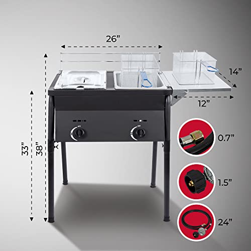 Keekr Two Tank Outdoor Deep Fryer With Baskets thumb #1