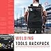 TRQWH Welding Backpack for Men Waterproof Reinforced Bottom Large Capacity Extreme Gear Pack with Helmet Catch Multipurpose Welding Tools Backpack