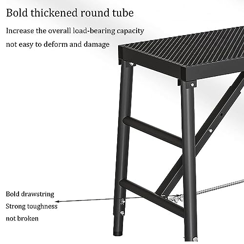 Échafaudage portable 150x40 cm avec plateforme réglable en acier