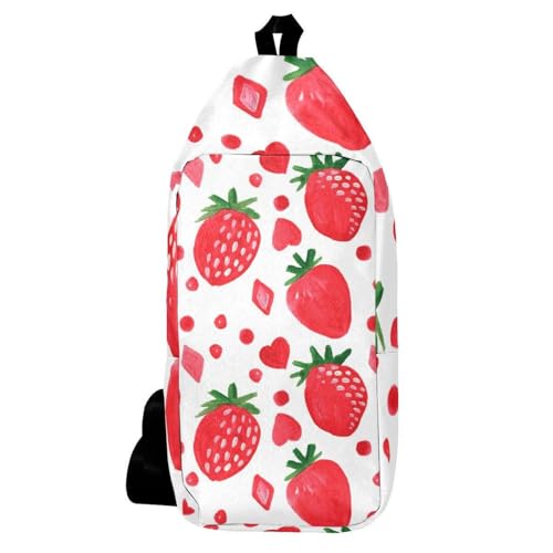 Sac à bandoulière aquarelle fraise pour emporter la douceur du printemps