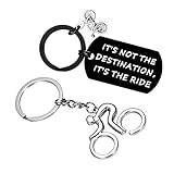 Regalos de bicicleta para hombres: empaquetado en una elegante bolsa de terciopelo y listo para regalar. Llavero de motociclista de regalo para motociclista, llavero de motocicleta, regalo seguro para novio, padre, marido, gran declaración para cualquier ciclista