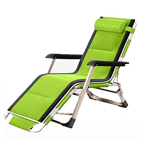 Transat réglable multiposition vert avec dossier inclinable de plage
