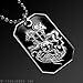 VENICEBEE SAINT GEORGE KILLS DRAGON MEDAL ST.GEORGE PROTECTION CHRISTIAN CROSS PENDANT DOG TAG NECKLACE